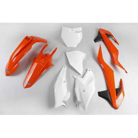 Kit Plásticos Ufo Ktm Sx 85 18-23 Naranja/Blanco.