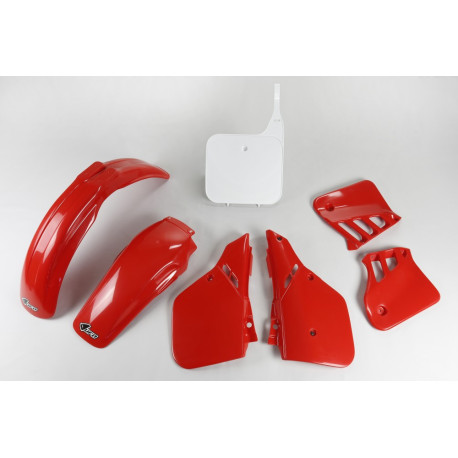 Kit Plásticos Ufo Honda Cr 125 r 87-88 Rojo/Blanco.