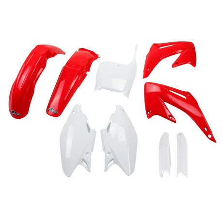 Kit Completo Plásticos Ufo Honda Cr 125/250 r 02-03 Rojo/Blanco.