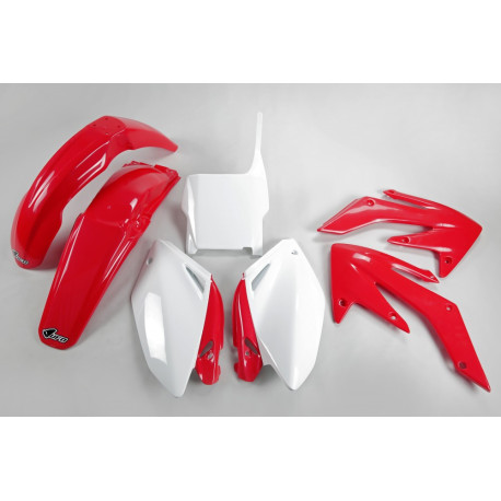 Kit Plásticos Ufo Honda Crf 250 r 04-05 Rojo/Blanco.