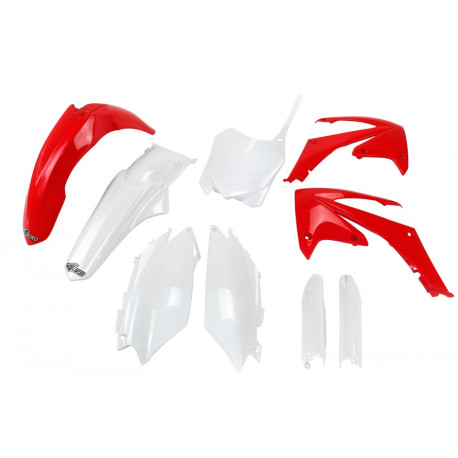 Kit Completo Plásticos Ufo Honda Crf 250 r 11-13 Rojo/Blanco.