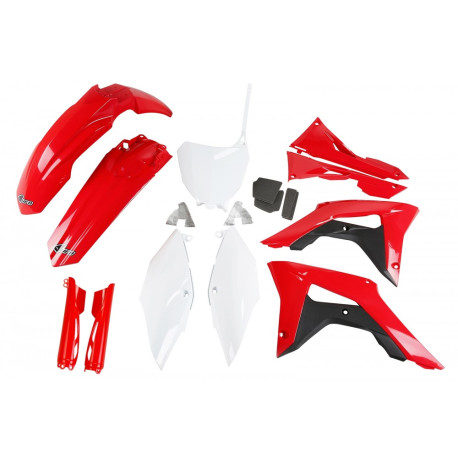 Kit Plásticos Ufo Honda Crf 450 r 17-20 Rojo/Blanco.