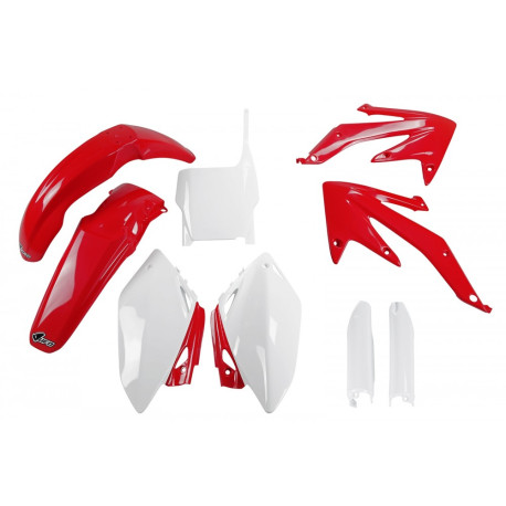 Kit Completo Plásticos Ufo Honda Crf 450 r 2007 Rojo/Blanco.