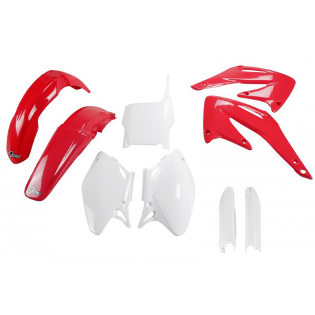 Kit Completo Plásticos Ufo Honda Crf 450 r 2004 Rojo/Blanco.