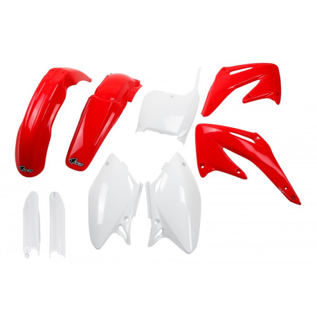 Kit Completo Plásticos Ufo Honda Crf 450 r 02-03 Blanco/Rojo.