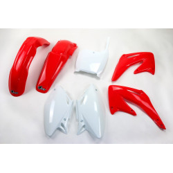 Kit Plásticos Ufo Honda Crf 450 r 02-03 Blanco/Rojo.