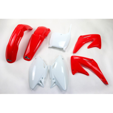 Kit Plásticos Ufo Honda Crf 450 r 02-03 Blanco/Rojo.