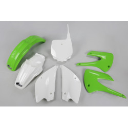 Kit Plásticos Ufo Kawasaki Kx 85 01-13 Blanco/Verde.
