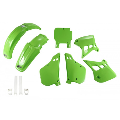 Kit Completo Plásticos Ufo Kawasaki Kx 125 90-91 Verde/Blanco.