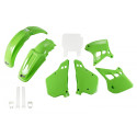 Kit Completo Plásticos Ufo Kawasaki Kx 125 90-91 Verde/Blanco.