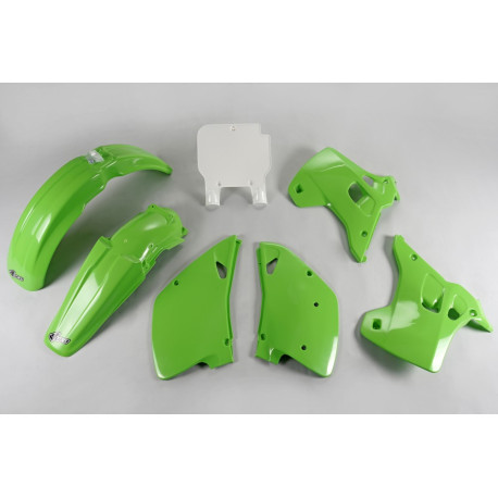 Kit Plásticos Ufo Kawasaki Kx 125/250 1992 Verde/Blanco.