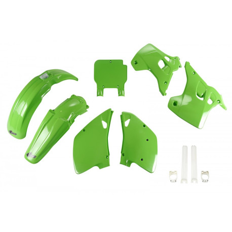 Kit Completo Plásticos Ufo Kawasaki Kx 125/250 1992 Verde/Blanco.