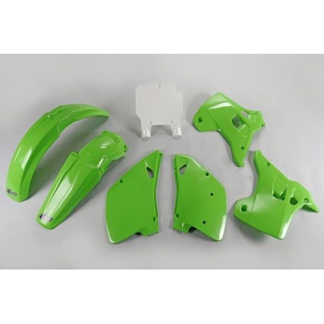 Kit Plásticos Ufo Kawasaki Kx 125/250 1993 Verde/Blanco.