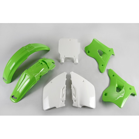 Kit Plásticos Ufo Kawasaki Kx 125/250 94-95 Verde/Blanco.