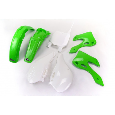 Kit Ufo Kawasaki Kx 125/250 99-02 Verde/Blanco.