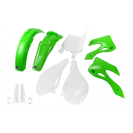 Kit Completo Ufo Kawasaki Kx 125/250 99-02 Verde/Blanco.