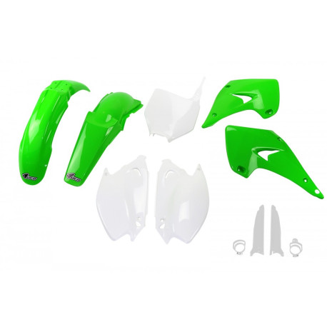 Kit Completo Ufo Kawasaki Kx 125/250 03-08 Verde/Blanco.