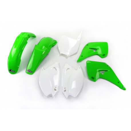 Kit Ufo Kawasaki Kx 125/250 03-08 Verde/Blanco.