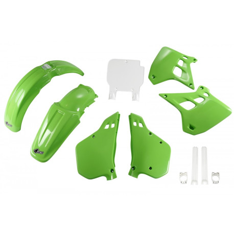 Kit Completo Ufo Kawasaki Kx 250 90-91 Verde/Blanco.