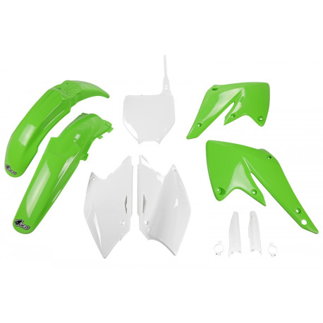 Kit Completo Ufo Kawasaki Kxf 250 04-05 Verde/Blanco.