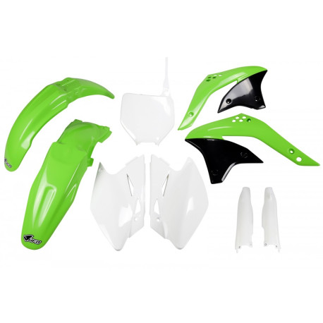 Kit Completo Plásticos Ufo Kawasaki Kxf 450 2007 Verde/Blanco.