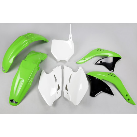 Kit Plásticos Ufo Kawasaki Kxf 450 2007 Blanco/Verde.