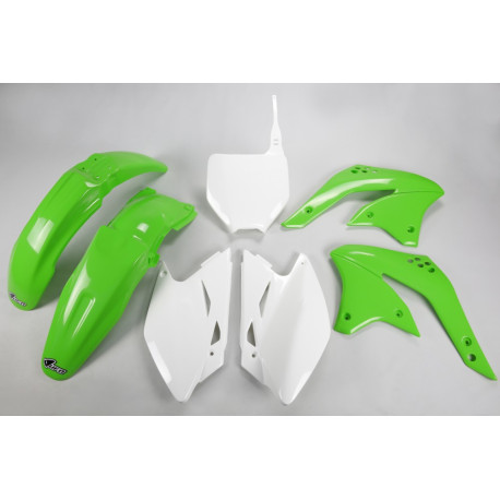 Kit Plásticos Ufo Kawasaki Kxf 450 2008 Verde/Blanco.