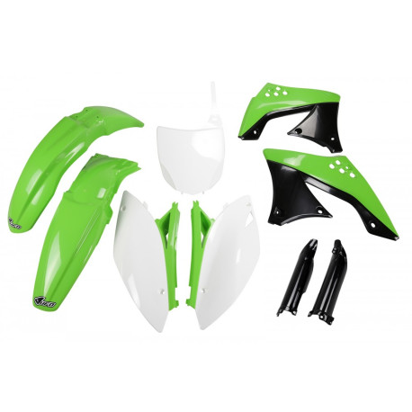 Kit Completo Plásticos Ufo Kawasaki Kxf 450 09-11 Verde/Blanco.