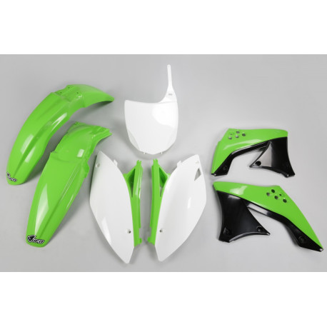 Kit Plásticos Ufo Kawasaki Kxf 450 09-11 Verde/Blanco.