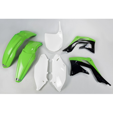 Kit Plásticos Ufo Kawasaki Kxf 450 2012 Verde/Blanco.