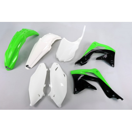 Kit Plásticos Ufo Kawasaki Kxf 450 13-15 Verde/Blanco.