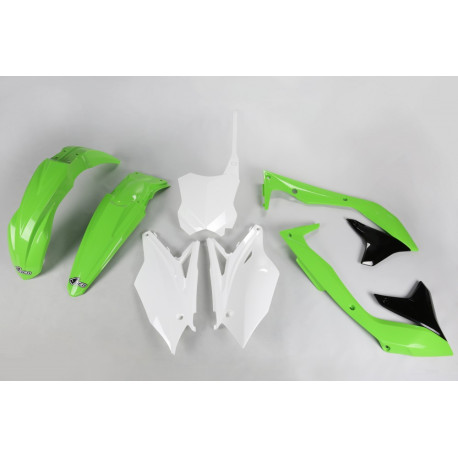 Kit Plásticos Ufo Kawasaki Kxf 450 16-17 Verde/Blanco.