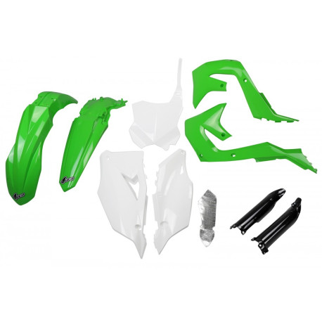 Kit Completo Plásticos Ufo Kawasaki Kxf 450 19-23 Verde/Blanco.