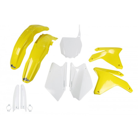 Kit Completo Plásticos Ufo Suzuki Rmz 450 05-06 Amarillo/Blanco.