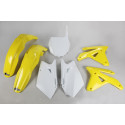 Kit Plásticos Ufo Suzuki Rmz 450 2007 Amarillo/Blanco.