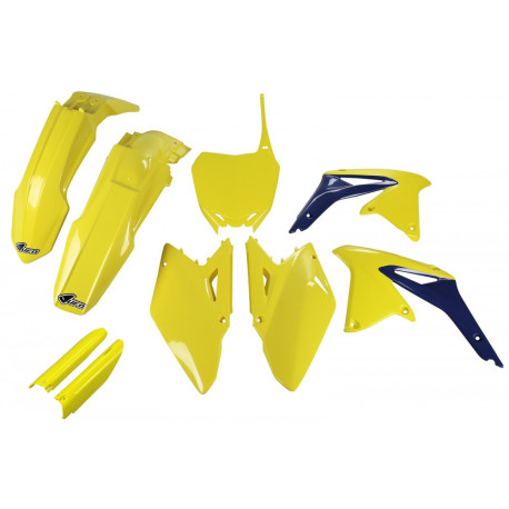 Kit Completo Plásticos Ufo Suzuki Rmz 450 08-17 Amarillo/Azul.