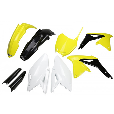 Kit Completo Plásticos Ufo Suzuki Rmz 450 08-17 Amarillo/Blanco.