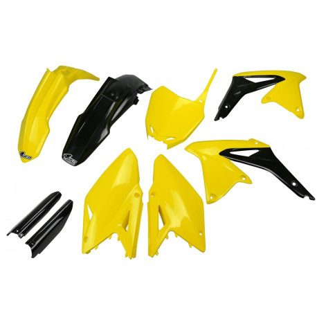 Kit Completo Plásticos Ufo Suzuki Rmz 450 08-17 Amarillo/Negro.