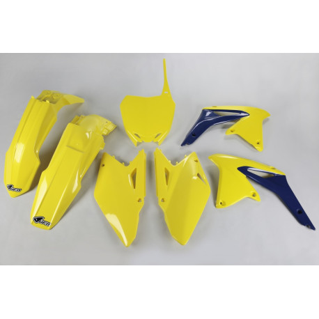 Kit Plásticos Ufo Suzuki Rmz 450 08-17 Amarillo/Azul.