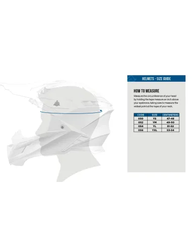 CASCO ACERBIS STEEL JUNIOR BLANCO/AZUL MATE.