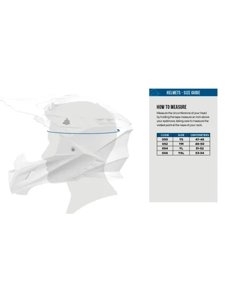 CASCO ACERBIS STEEL JUNIOR BLANCO/AZUL MATE.