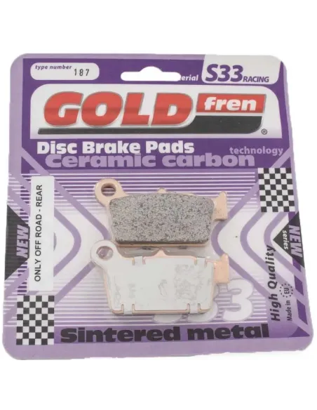 Pastillas de Freno Traseras GoldFren Yamaha Yz/Yzf 98-02/Gas Gas Ec 00-20/Honda Cr 125/250 87-01/Kawasaki Kx 125/250 95-08.