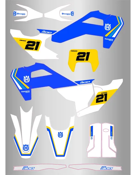 Kit de Adhesivos Husqvarna Te/Fe 125-501 2026 Heritage Edition.