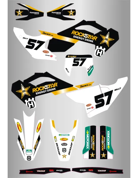 Kit de Adhesivos Husqvarna Te/Fe 125-501 24-25 Rockstar.