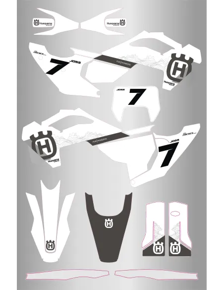 Kit de Adhesivos Husqvarna Te/Fe 24-25 Pro Edition Gris.