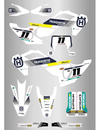 Kit de Adhesivos Husqvarna Te/Fe 125-501 24-25 Replica Nacional.