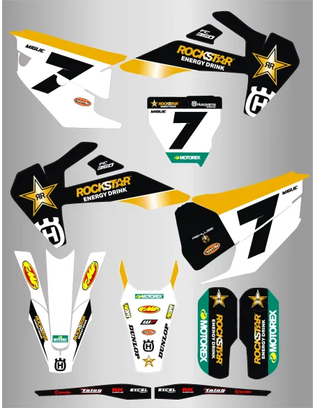 Kit de Adhesivos Husqvarna Tc/Fc 125-450 19-22 Rocsktar Edition.