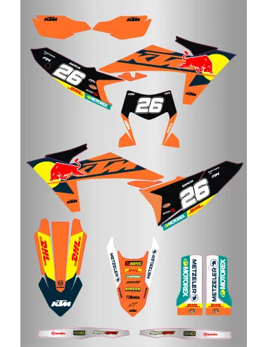 Kit de Adhesivos Ktm Exc/Exc-f 125-500 24-25 Factory García.