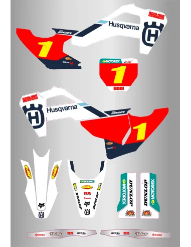 Kit de Adhesivos Husqvarna Tc/Fc 125-450 25-26 Factory.