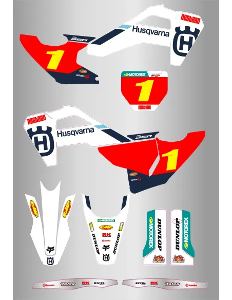 Kit de Adhesivos Husqvarna Tc/Fc 125-450 25-26 Factory.